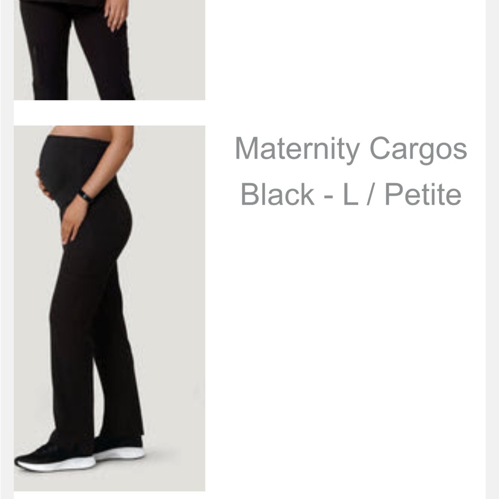 Mandala black large petite maternity scrubs